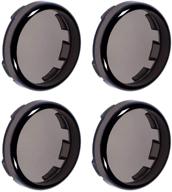 🏍️ pbymt 2" bullet smoke turn signal light lens cover caps: harley davidson softail sportster touring electra street glide road king, 1997-2020 (4pcs) - aesthetic and compatible enhancement! logo