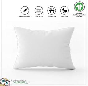 img 3 attached to 🌿 Set of 2 GOTS Certified Organic Cotton Youth Pillowcases by MakeMake Organics - Zippered, Breathable, Bright White - Fits 14x20 Youth Junior (16x22) - Enhance your SEO