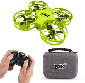 img 4 attached to 🚁 Dwi Dowellin 2.7 Inch Mini Drone for Kids - One Key Take Off/Landing, Spin Flips - RC Small Drones for Beginners - Boys and Girls Quadcopter Flying Toys (Green)