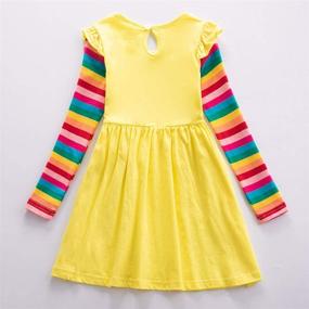 img 3 attached to 🌈 Colorful and Vibrant: JUXINSU Rainbow Butterfly 81035 Fuchsia Girls' Dress Collection