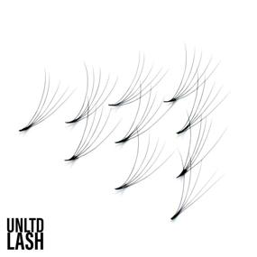 img 1 attached to 💯 Get Easy Fan Lashes 20 Row Eyelash Extensions (10-15mm, D 0.07): Voluminous, Accurate Curl, Easy to Remove, with Foil Strip and Unlimited Lash Options