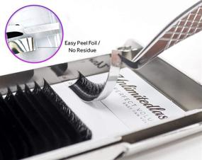 img 2 attached to 💯 Get Easy Fan Lashes 20 Row Eyelash Extensions (10-15mm, D 0.07): Voluminous, Accurate Curl, Easy to Remove, with Foil Strip and Unlimited Lash Options