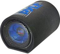 🔊 pyle pltb8 8-inch carpeted subwoofer tube speaker - 400 watt high powered car audio sound component speaker enclosure system for deep bass - 2” aluminum voice coil, 4 ohm, 30hz-700khz frequency range logo