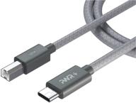 🔌 high-speed 10 ft usb-c printer cable - type-c to usb b 2.0 - compatible with macbook pro, hp, canon, brother, epson, xerox, samsung, lenovo, dell, acer, surface logo