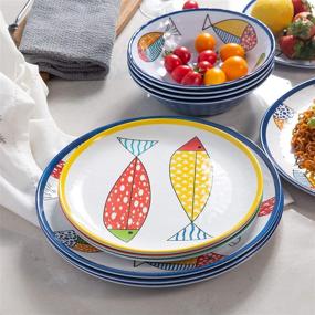 img 1 attached to 🍽️ Durable Unbreakable Melamine Dinnerware for Indoor and Outdoor Use