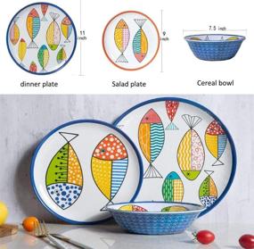 img 3 attached to 🍽️ Durable Unbreakable Melamine Dinnerware for Indoor and Outdoor Use