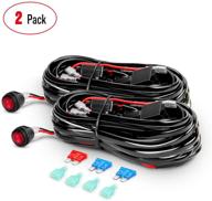 nilight 2pcs 16awg led light bar wiring harness kit - 2 leads 12v on off switch power relay blade fuse for off road lights led work light, 2 years warranty - reliable wiring solution for off road led lights logo