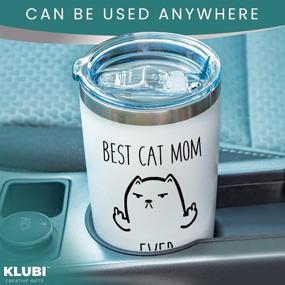 img 1 attached to Cat Mom Gifts for Women: Funny 20oz Travel Mugs/Tumblers for Coffee/Tea - Ideal Cat Themed Things & Crazy Cat Lady Gifts