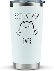 img 4 attached to Cat Mom Gifts for Women: Funny 20oz Travel Mugs/Tumblers for Coffee/Tea - Ideal Cat Themed Things & Crazy Cat Lady Gifts