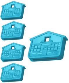 img 2 attached to 🔑 Lucky Line Blue House Shaped Key Caps for KW1 & SC1 Key Ways: 5/PK (162305)