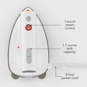 img 3 attached to 🧳 Travel-Friendly White Mini Steam Iron SI-755 by Sharper Image with Dual Voltage