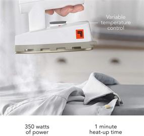 img 2 attached to 🧳 Travel-Friendly White Mini Steam Iron SI-755 by Sharper Image with Dual Voltage