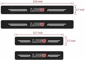 img 3 attached to 🚗 Yousthka 4pcs/Set Carbon Fiber Textured Leather Car Door Sill Protector Stickers for Toyota Rav4 - Ultimate Door Entry Guard