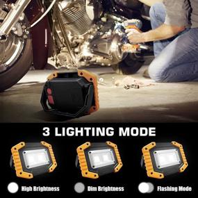 img 3 attached to 🔦 2 Pack Rechargeable LED Work Light: 1500 Lumen Portable Lighting with Power Bank - Ideal for Outdoor, Machine Repair, Camping, Job Sites