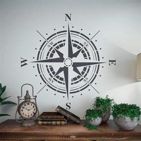 img 2 attached to Traveler's Essential: Compass Rose Stencil - Versatile and Reusable for Painting - 382/16