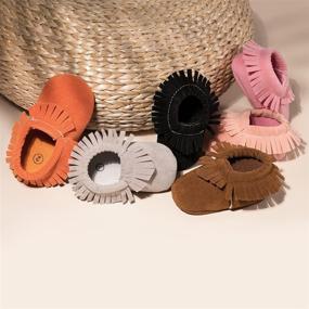 img 3 attached to 👟 CENCIRILY Tassel Moccasin Slippers: Stylish Leather Shoes for Baby Girls & Accessories