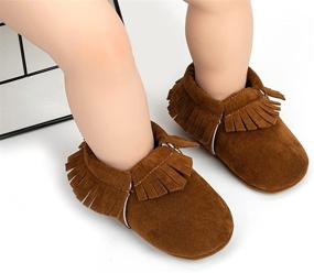 img 2 attached to 👟 CENCIRILY Tassel Moccasin Slippers: Stylish Leather Shoes for Baby Girls & Accessories