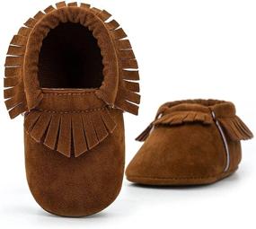 img 1 attached to 👟 CENCIRILY Tassel Moccasin Slippers: Stylish Leather Shoes for Baby Girls & Accessories