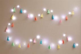 img 4 attached to 🌈 Brightz TasselBrightz LED Light String - Pastel Tassel Decor for Rooms and Offices, Cool White LEDs