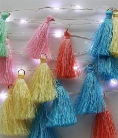 img 2 attached to 🌈 Brightz TasselBrightz LED Light String - Pastel Tassel Decor for Rooms and Offices, Cool White LEDs