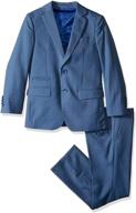 👔 isaac mizrahi boys' 3-piece birdseye suit set with two button closure logo