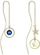 💫 sparkling mabella crystal earrings: 18k gold plated sun star drop dangle with austrian crystals - perfect fashion gifts for women and girls logo