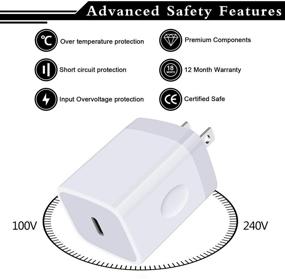 img 2 attached to 🔌 2-пак 20W USB C Зарядное устройство для стены PD Быстрая зарядка для iPhone 13/SE/12/11 Pro Max, Samsung Galaxy Note 20 Ultra/10 S20, Pixel 4XL/3XL/2XL и других