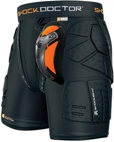 img 1 attached to 🩲 Shock Doctor Shockskin Lax Impact Shorts - Relaxed Fit