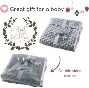 img 1 attached to 🧸 Stroller Blanket for Infants and Toddlers - Non-Slip, Off-The-Floor Design. Soft Grey Baby Blanket by Intimom, Universal Fit for All Strollers, Prams, and Car Seats.