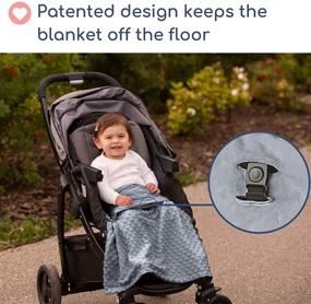 img 3 attached to 🧸 Stroller Blanket for Infants and Toddlers - Non-Slip, Off-The-Floor Design. Soft Grey Baby Blanket by Intimom, Universal Fit for All Strollers, Prams, and Car Seats.