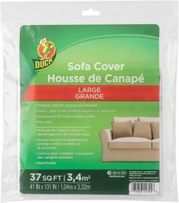 img 2 attached to 🛋️ Duck Brand 1139735 Large Clear Sofa Cover - Ideal for Moving and Storage, 41" x 131