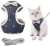 🐾 escape proof cat and small dog harness - mxiixm adjustable vest harnesses for walking, soft breathable jacket for pet kitten puppy rabbit (medium, blue) logo