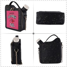 img 3 attached to 👜 Куандж женская модная пайетковая сумочка через плечо - веселая бензиновая сумка для девочек и женщин.