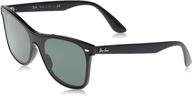 😎 ray ban 0rb4440n square black sunglasses: sleek and stylish eyewear choice logo