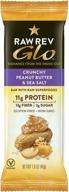 🥜 raw rev glo vegan protein bars: crunchy peanut butter & sea salt - 1.6 ounce (12 count) logo