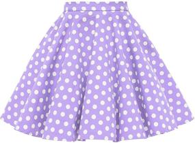 img 3 attached to 👗 Vintage Circle Girls Swing Skirts & Skorts from BlackButterfly Clothing