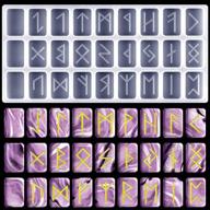 🔋 energy symbol resin mold - rune stone silicone mold for diy craft making, letter symbol epoxy resin casting mold logo