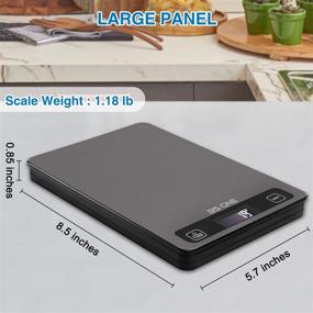 img 1 attached to BS ONE Kitchen Scale Digital Food Scale, 22lb Weight Grams and Oz with Bluetooth for Phone Connectivity and Tare Function, 1g/0.05oz Graduation Accuracy, Cooking and Baking Scale for Coffee, Black