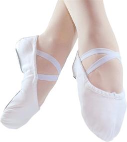 img 2 attached to Danzcue Adult Canvas Ballet Slipper Sports & Fitness