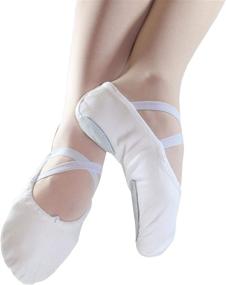 img 3 attached to Danzcue Adult Canvas Ballet Slipper Sports & Fitness