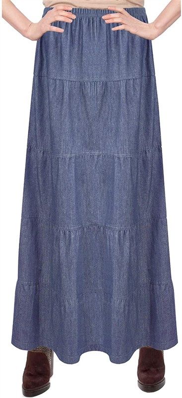 womens length tiered prairie stonewash 로고