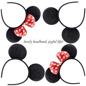 img 2 attached to Fashion Mouse Ears Headband Bow Hair Band 20pcs: Perfect for Adults and Children!