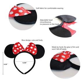 img 3 attached to Fashion Mouse Ears Headband Bow Hair Band 20pcs: Perfect for Adults and Children!