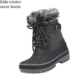 img 2 attached to 👞 DREAM PAIRS Fur Lined Insulated Waterproof Boys' Shoes and Outdoor: Ultimate Winter Protection for Boys