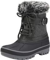 👞 dream pairs fur lined insulated waterproof boys' shoes and outdoor: ultimate winter protection for boys logo