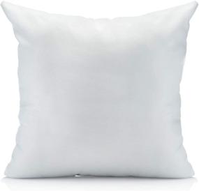 img 4 attached to 🛋️ Premium Woven Fabric 18x18 Inch Pillow Inserts - Soft, Washable, and USA Made - Oh, Susannah Square Couch Pillow