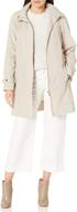 stylish and versatile: calvin klein women's long packable anorak jacket for all-season comfort logo