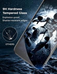 img 2 attached to BENKS Privacy Screen Protector for iPhone 13/ iPhone 13 Pro - 2 Pack, 9H Hardness Anti-Spy Tempered Glass with 3D Curve Edge Full Coverage Frame Shatterproof Film - Easy Installation, 6.1-inch