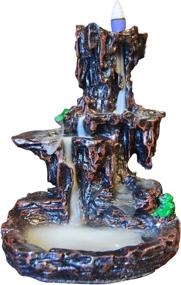 img 1 attached to 🏞️ Fall Backflow Waterfall Incense Burner with Resin Mountain Design, Decorative Home Incense Holder, Aromatherapy & Environmental Cleansing for an Attractive Ambiance