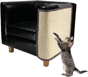 img 4 attached to Ultimate Protection: MZhugz Cat Couch Protector - Heavy Duty Anti-Scratching Mat for Sofa, Easy Installation